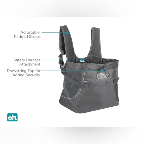 PoochPouch Front Carrier Grey PoochPouch Dog cat small - Picture 3 of 6